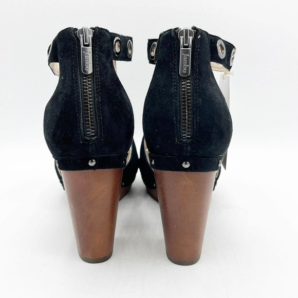 Jambu Sandals Suede Sheila Block High Heel Shoe - Picture 6 of 12